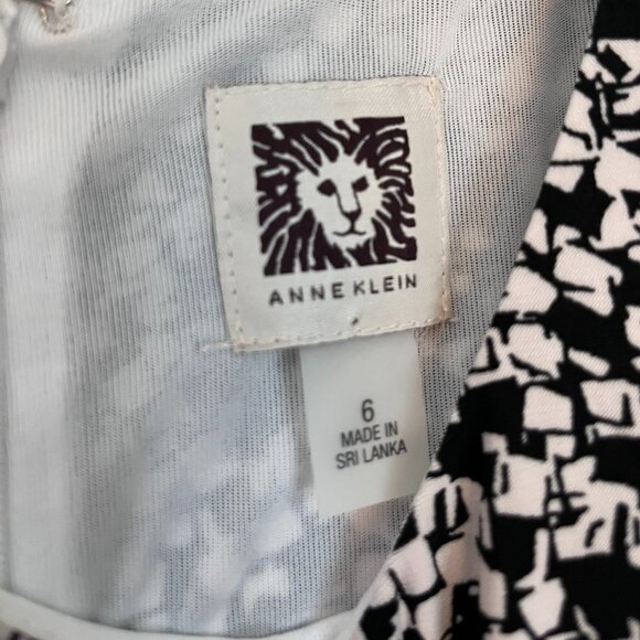 Anne Klein Midi Dress Black and White Size 6 - Picture 5 of 5